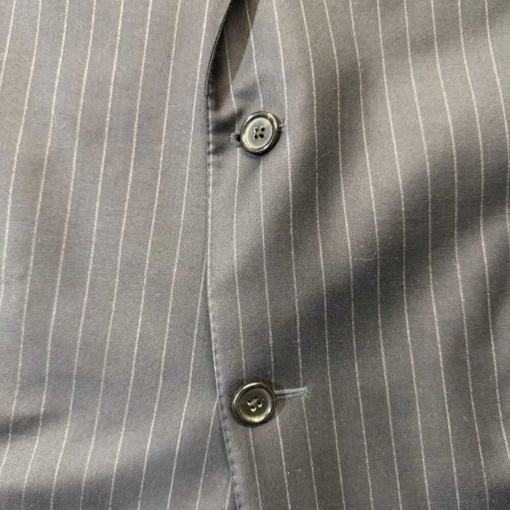 Hickey Freeman Loro Piana Super 150s Wool Mens Pinstripe Suit Jacket USA